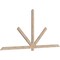 Ekena Millwork Kennewick Smooth Timber Gable Bracket, Douglas Fir, 108"W x 49"H x 1 1/2"D x 3 1/2"F, 11/12 Pitch GBW108X49X0204KEN00SDF - alternate 2